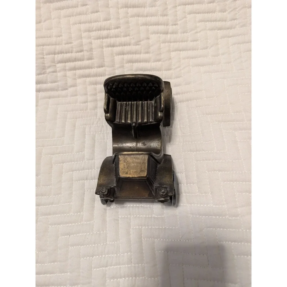 Vtg Brass Finish 1902‎ Rambler Metal Car Bank Banthrico Wisconsin National Bank
